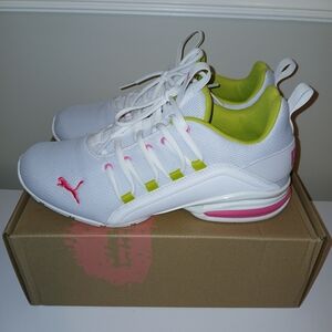 Puma White and Pink Sneakers